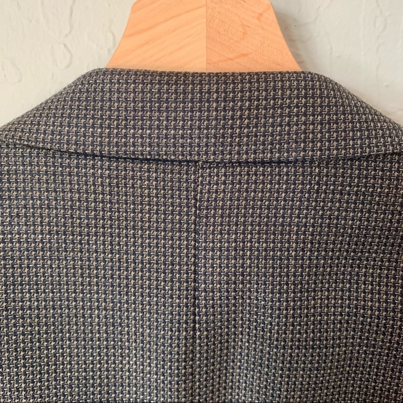 JOSEPH ABBOUD 2 Button Blazer Sport Coat Silk Wool Textured Grey Tan Brown 44R - Picture 14 of 16